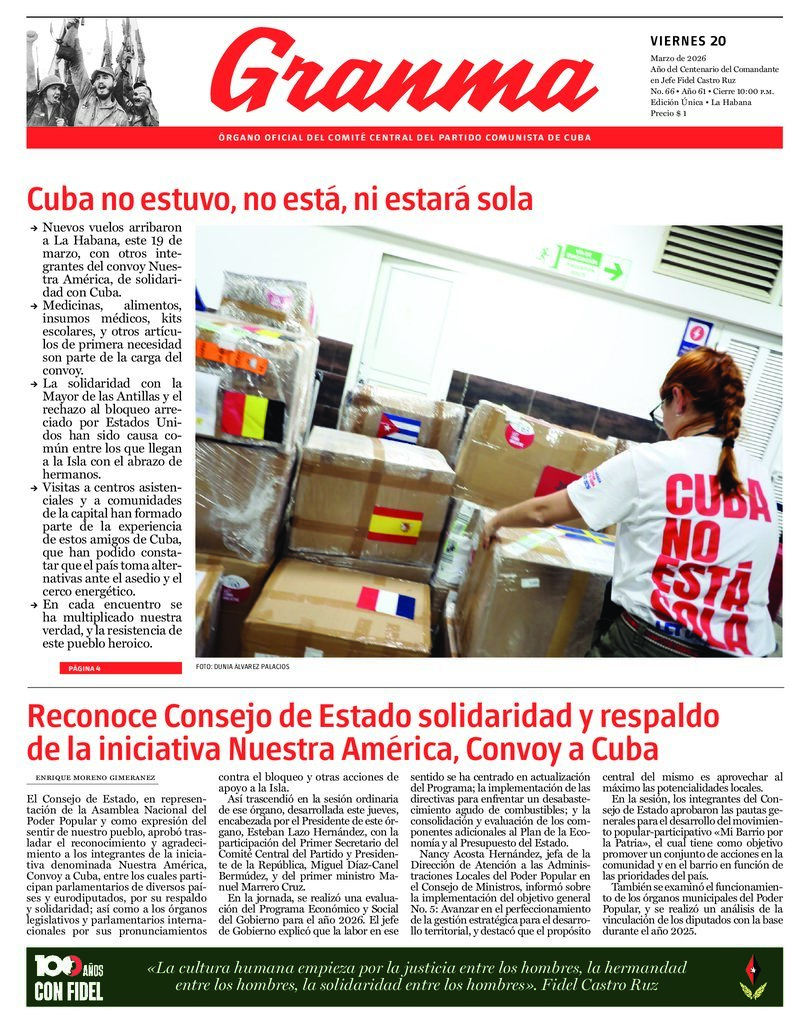 Prensa Cubana del 20 de marzo