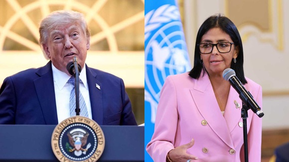 Trump y Rodríguez se reúnen en Nueva York en encuentro histórico