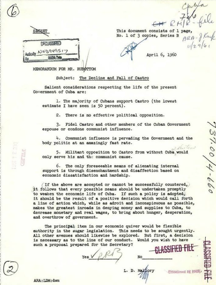 Cuba: Genocidio y bloqueo