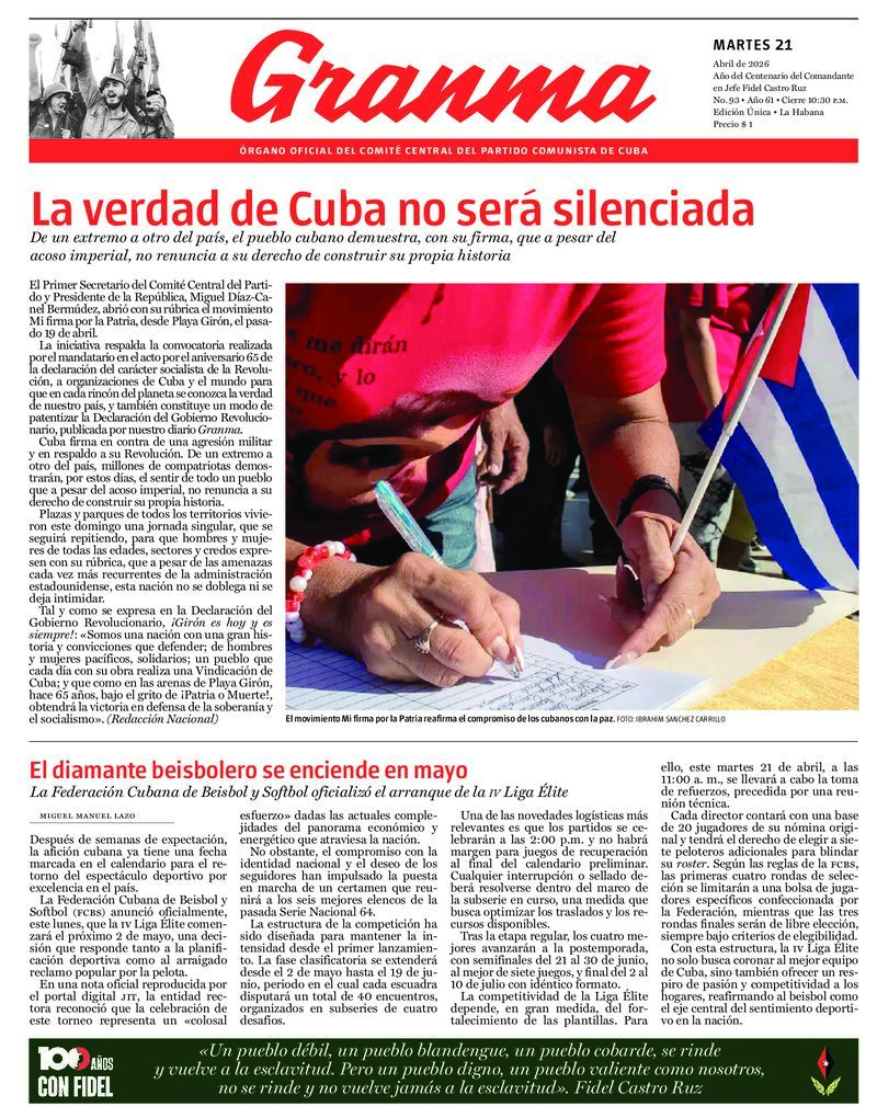 Prensa cubana destaca temas clave en ediciones del 21 de abril de 2026