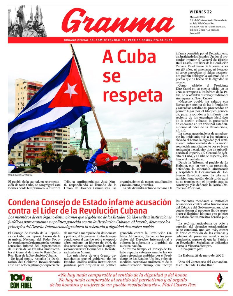 Prensa cubana destaca temas clave en ediciones del 22 de mayo de 2026