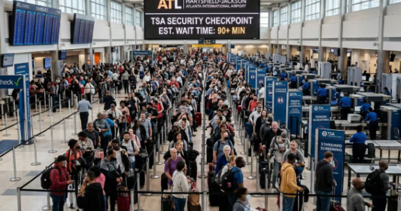 Largas filas en aeropuertos de EEUU