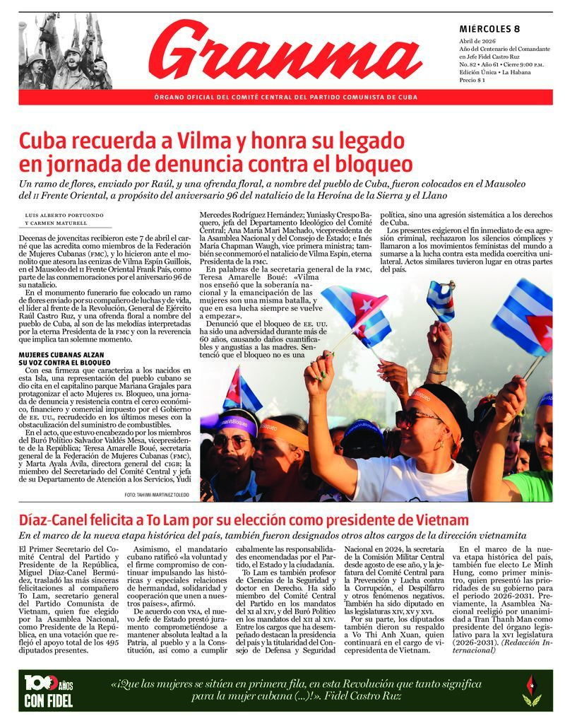 Prensa Cubana del 8 de abril