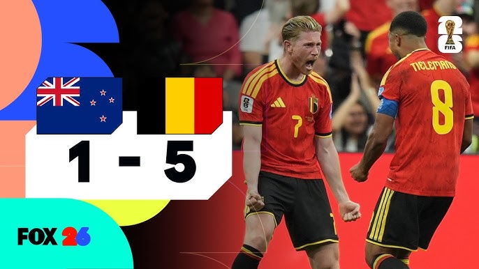 Bélgica golea a Nueva Zelanda