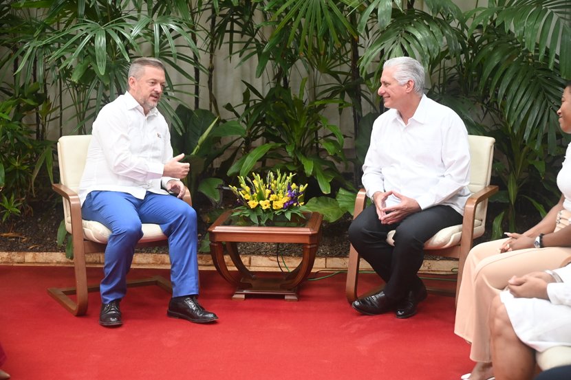 Díaz-Canel recibe al presidente del Comité Paralímpico Internacional en Cuba
