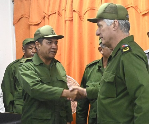 Díaz-Canel en Zona de Defensa