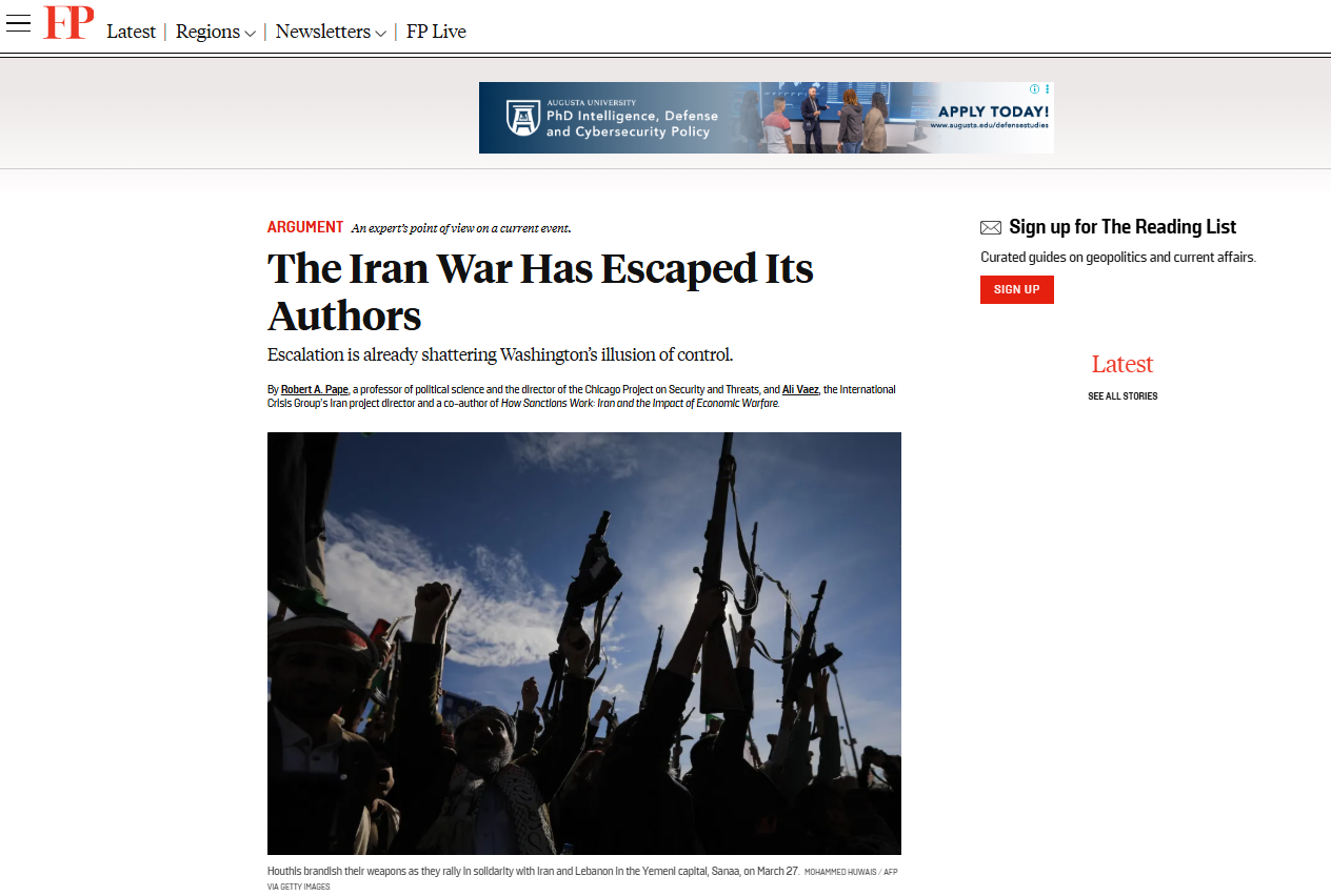 Guerra de Irán: Una escalada imprevisible