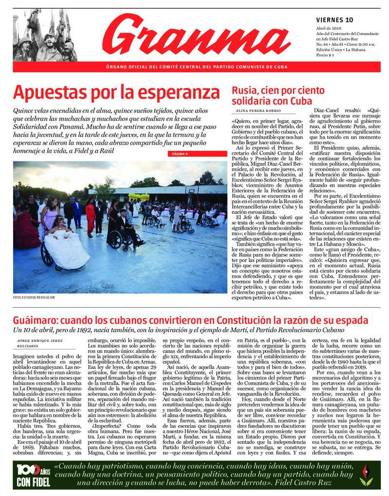 Prensa cubana del 10 de abril de 2026: Resumen de los principales periódicos