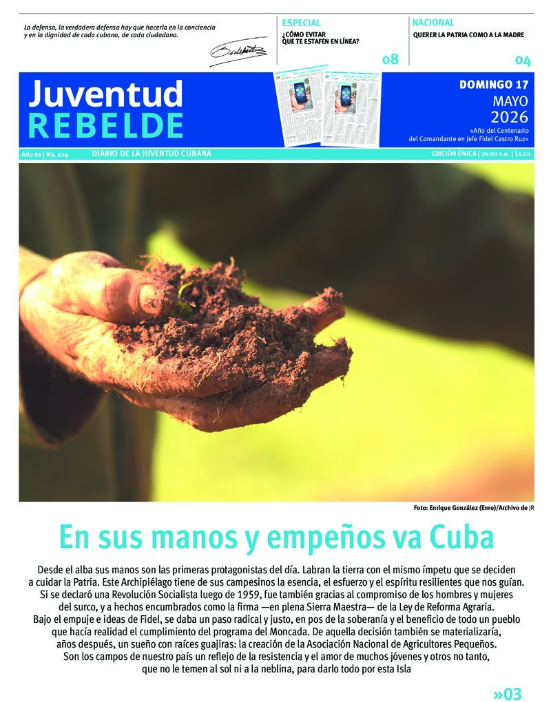 Juventud Rebelde destaca temas clave en su edición del 17 de mayo de 2026