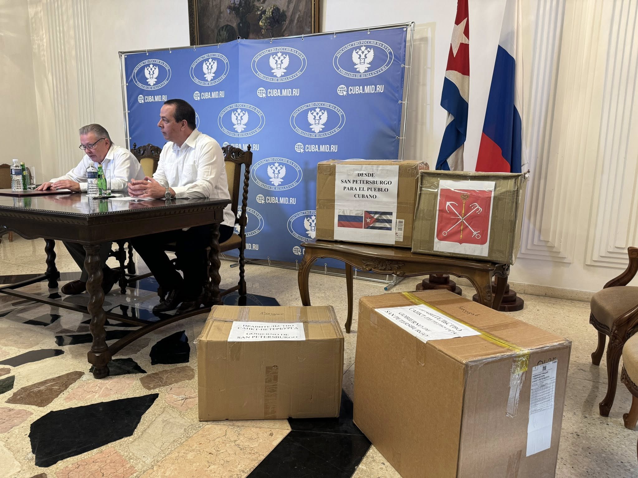 Rusia dona medicamentos a Cuba
