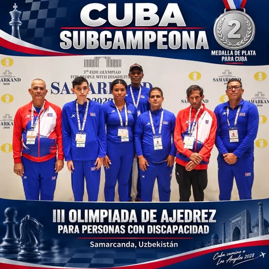 Cuba obtiene plata en III Olimpiada de Ajedrez para personas con discapacidad