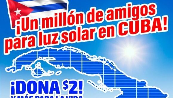 Campaña por luz solar en Cuba