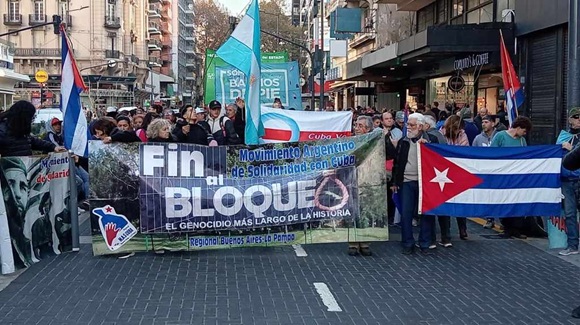Argentina muestra solidaridad con Cuba en diversas regiones del país