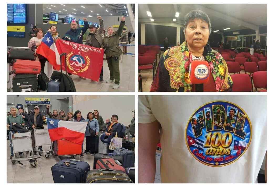 Brigada chilena viaja a Cuba con donativos por centenario de Fidel Castro