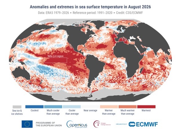 Agosto de 2026, el mes más caluroso registrado en la historia