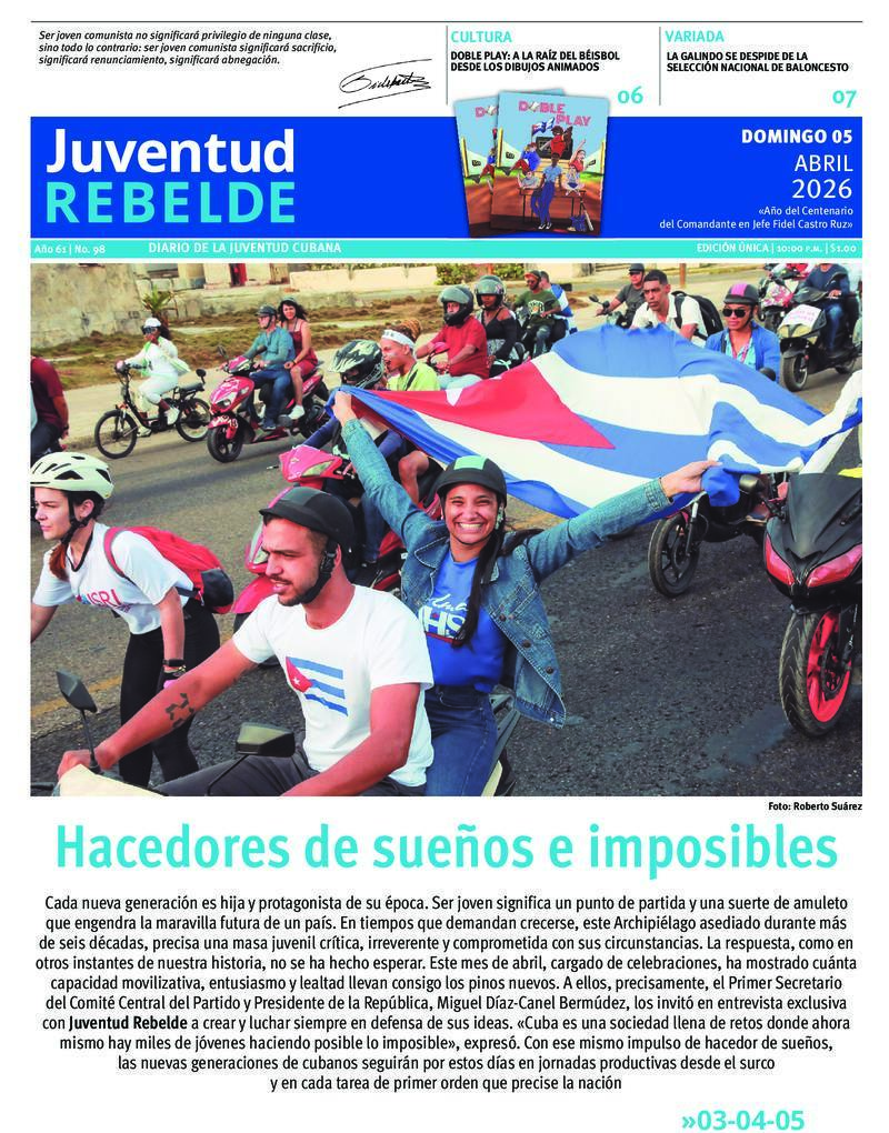 Juventud Rebelde destaca temas clave en su edición del 5 de abril de 2026