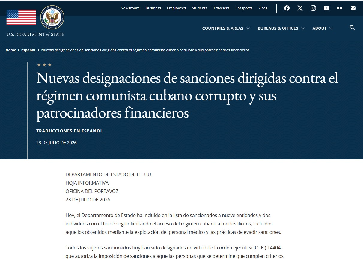 EE.UU. amplía sanciones contra Cuba: sectores energético, comercial y médico afectados