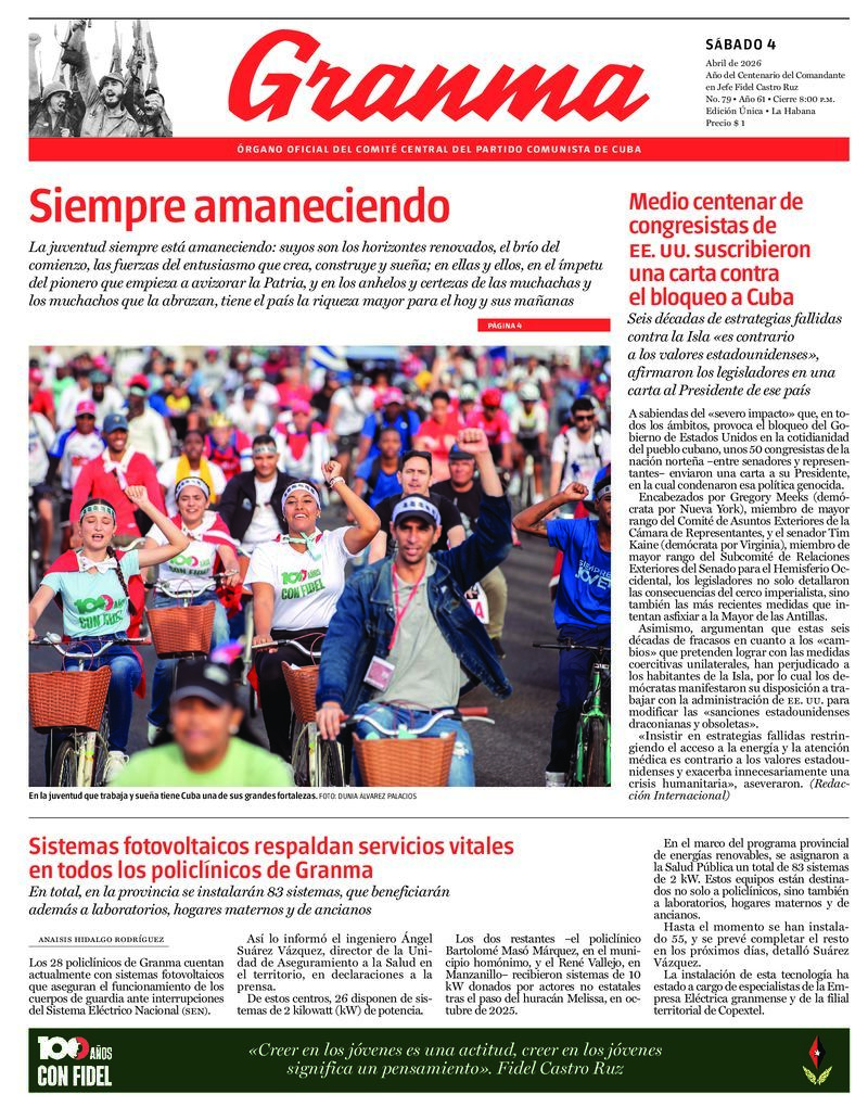 Prensa cubana del 4 de abril