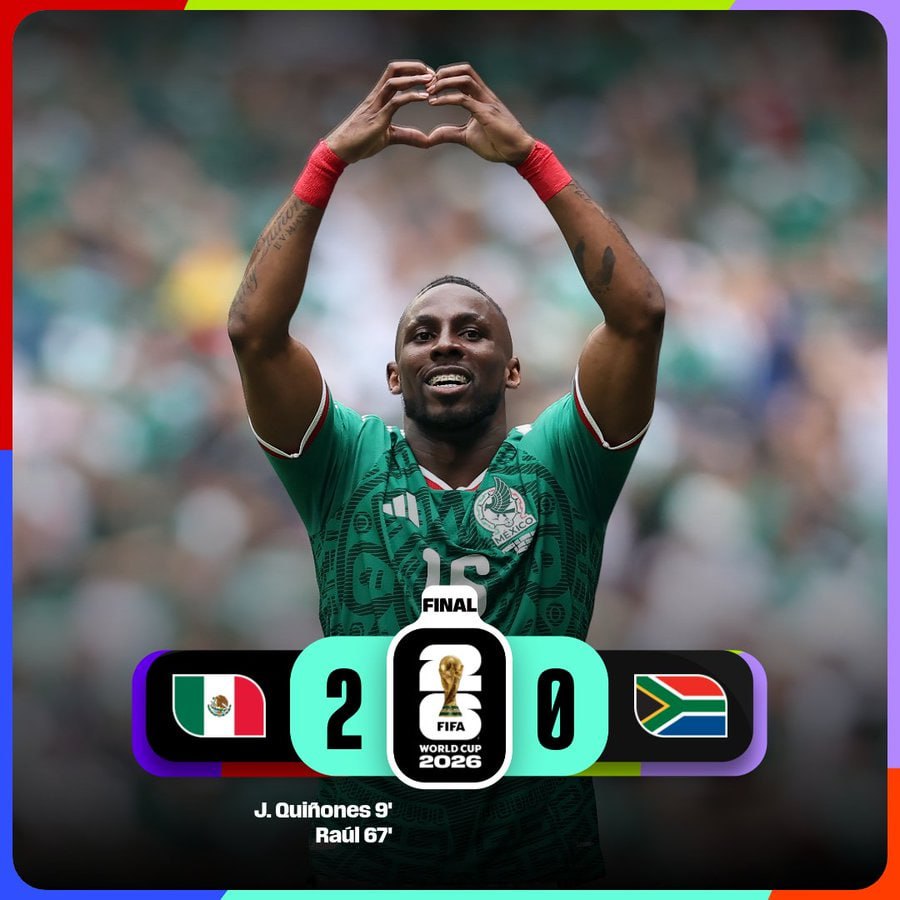 México vence a Sudáfrica 2-0