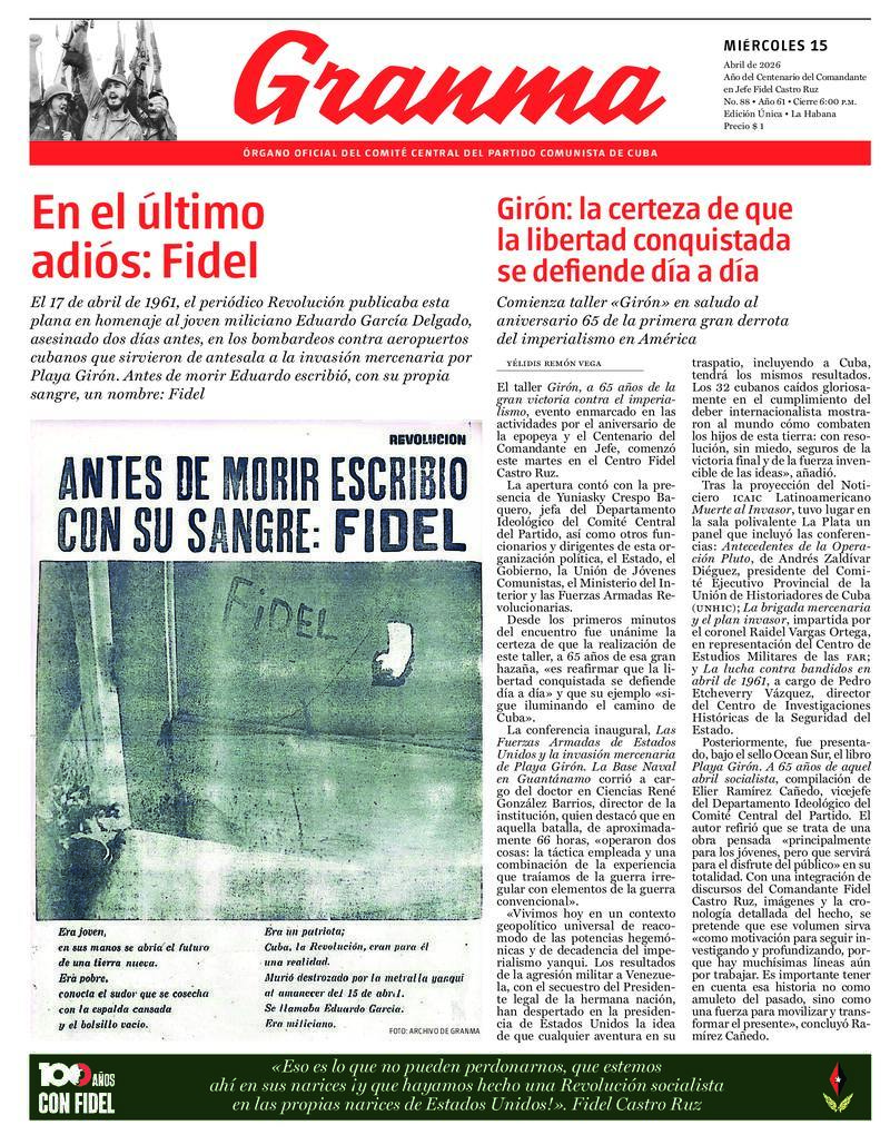 Prensa cubana destaca temas clave en ediciones del 15 de abril de 2026