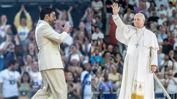 Papa León XIV saluda a Bad Bunny
