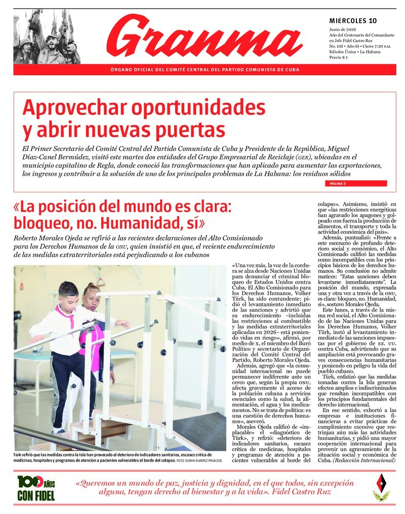 Prensa Cubana del 10 de junio