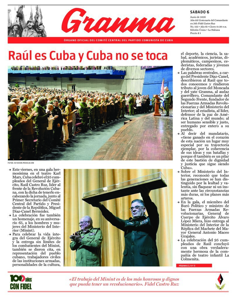 Prensa cubana destaca temas clave en edición del 6 de junio de 2026