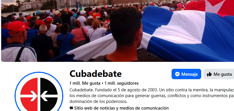 Cubadebate supera el millón de seguidores en Facebook