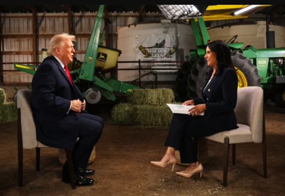 Trump abandona entrevista