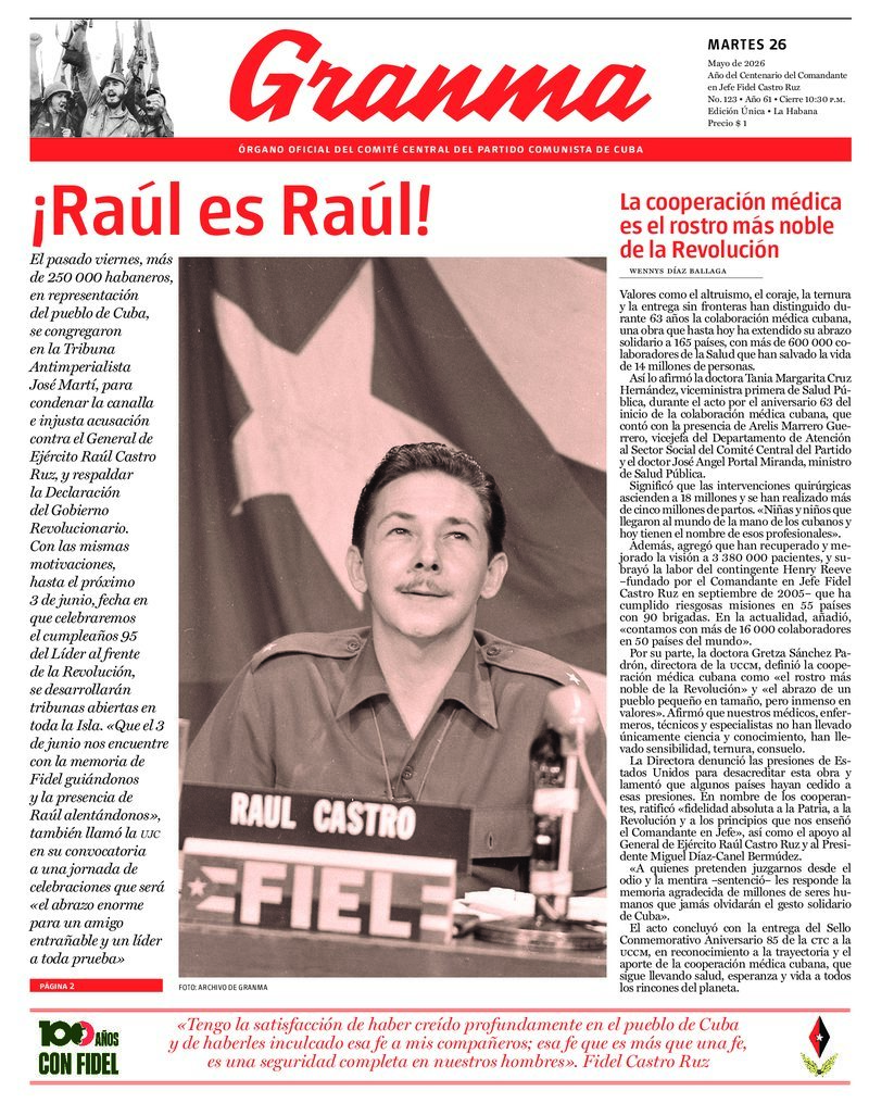 Prensa cubana destaca temas clave en ediciones del 26 de mayo de 2026