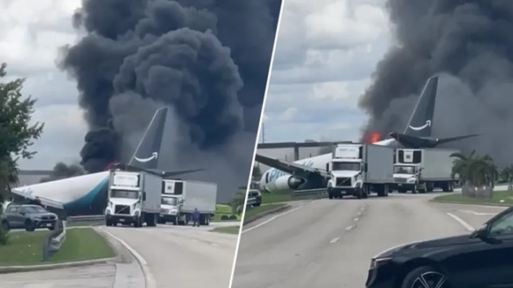 Accidente de avión de carga de Amazon en Miami deja cinco fallecidos