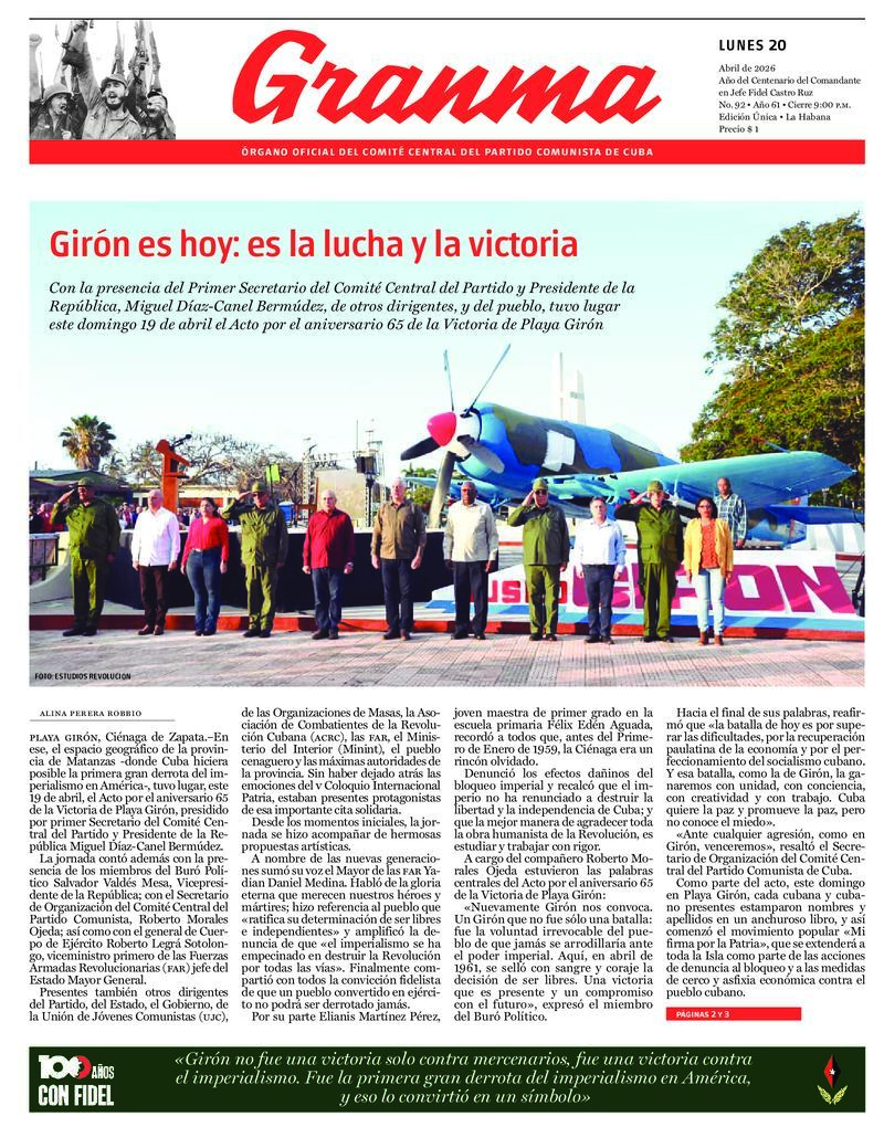 Prensa cubana destaca temas clave en edición del 20 de abril de 2026